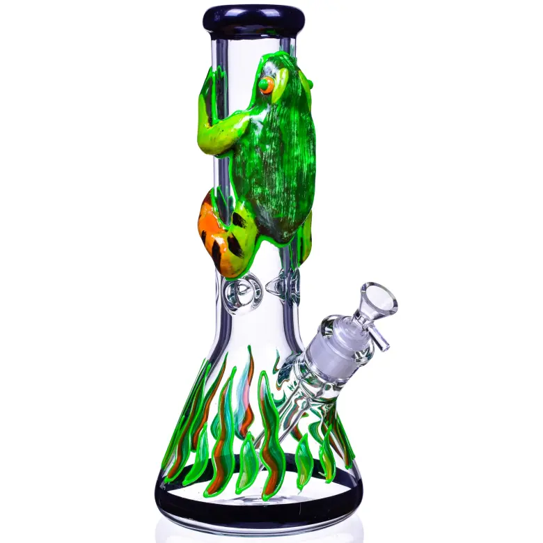 FROG DA SMOKER 12.5 GLOW IN THE DARK BEAKER BONG