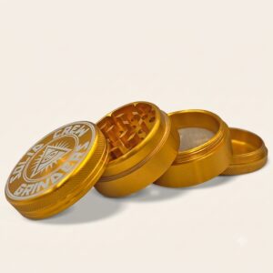Solid Crew 4-Part Metal Weed / Cannabis Grinder Gold