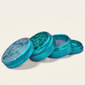 Solid Crew 4-Part Metal Cannabis / Weed Grinder Electric Blue