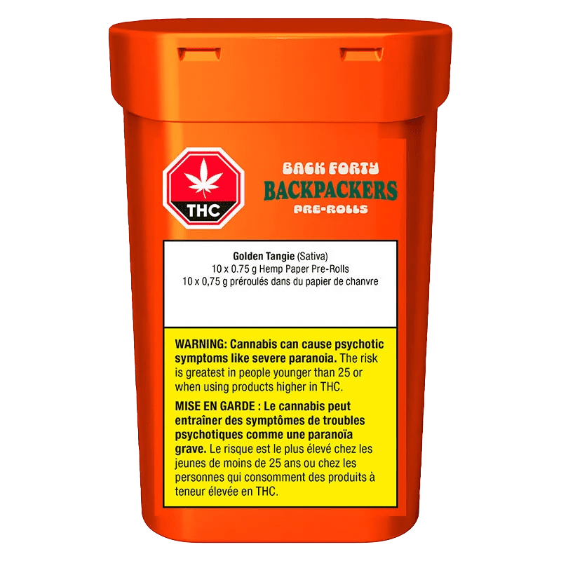 Backpackers Golden Tangie Pre-rolls 10 x 0.75 g